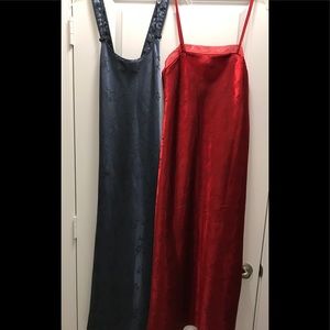 2 Long Nighties (1 Blue, 1 Red)